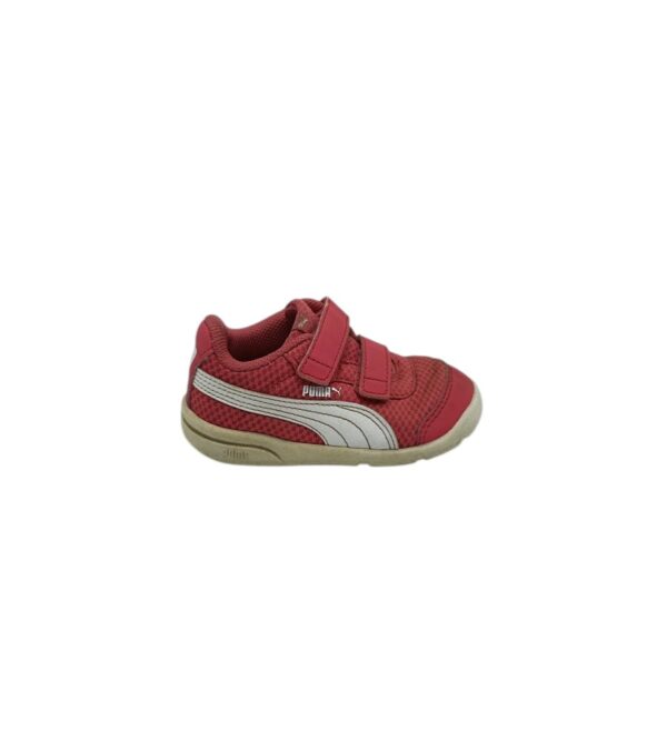 Adidasi copii Puma 25, material textil, roz alb - imagine 1