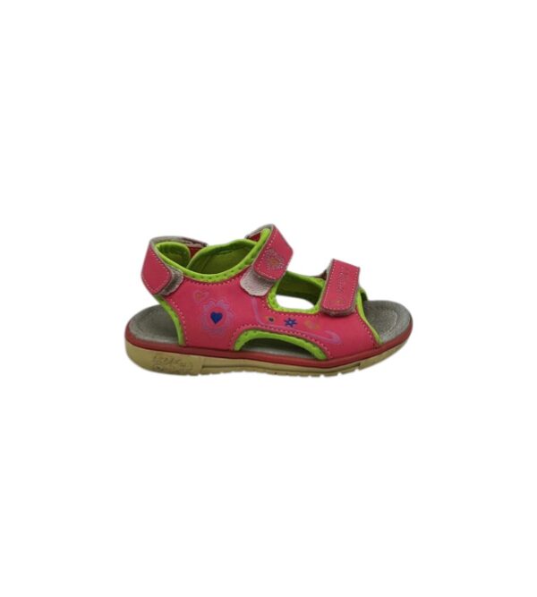 Sandale copii 27, imitatie de piele, material textil,  roz - imagine 1