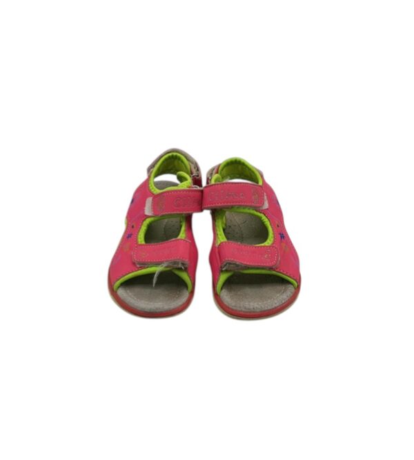 Sandale copii 27, imitatie de piele, material textil,  roz - imagine 3