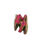 Sandale copii 27, imitatie de piele, material textil,  roz - imagine 4