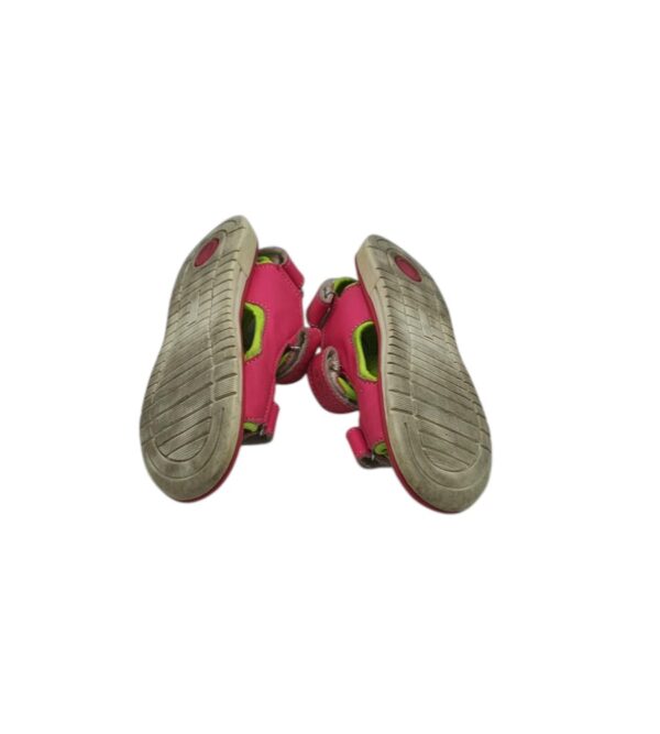 Sandale copii 27, imitatie de piele, material textil,  roz - imagine 5