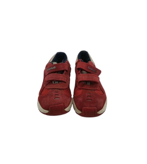Adidasi  copii Timberland 25, piele intoarsa, material textil, rosu - imagine 3