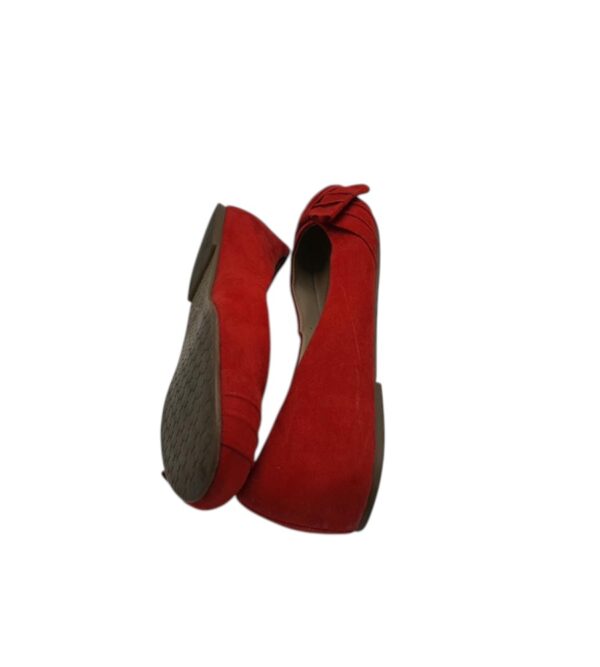 Balerini dama 39, material textil, rosu - imagine 4