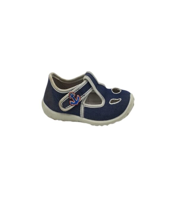Sandale dama Superfit 23, material textil, albastru - imagine 1