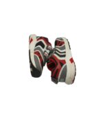 Adidasi copii Geox 24, material textil, piele, rosu alb gri - imagine 4