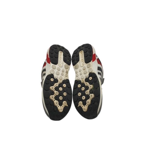 Adidasi copii Geox 24, material textil, piele, rosu alb gri - imagine 5
