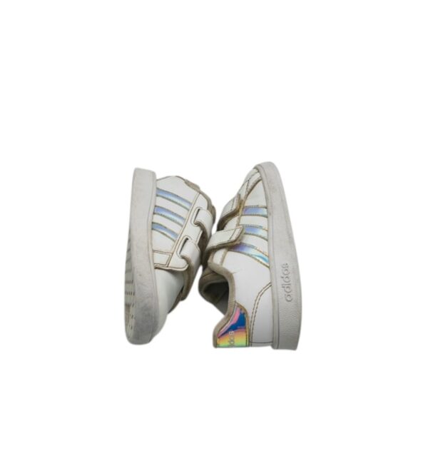 Adidasi copii Adidas 24, imitatie de piele, alb - imagine 4