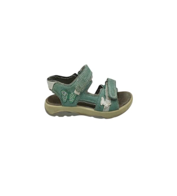 Sandale copii Lurchi 27, piele intoarsa, verde - imagine 1