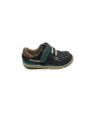 Mocasini copii Clarks 24, piele intoarsa, albastru