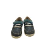 Mocasini copii Clarks 24, piele intoarsa, albastru - imagine 3