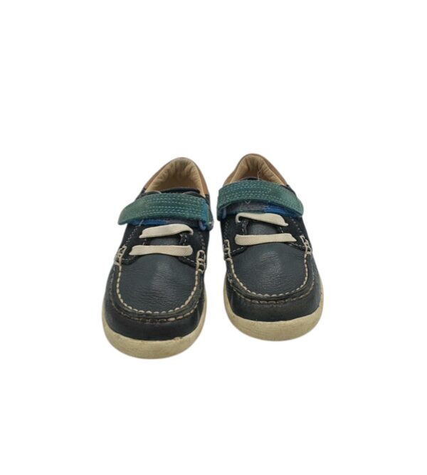 Mocasini copii Clarks 24, piele intoarsa, albastru - imagine 3