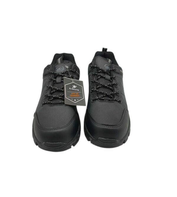 Adidasi barbati Axboxing , material textil, imitatie de piele, gri - imagine 3
