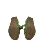 Saboti dama Dr. Feet 36, imitatie de piele,  verde - imagine 5