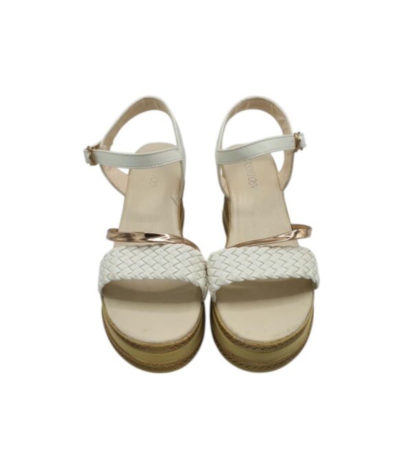 Sandale dama Fashion 39, imitatie de piele, alb - imagine 3