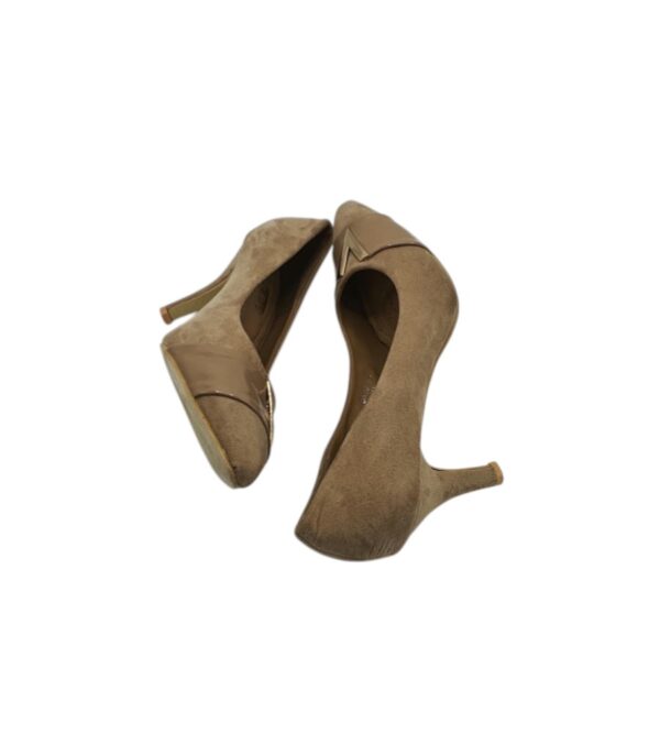 Pantofi dama Top 38, material textil, maro - imagine 4