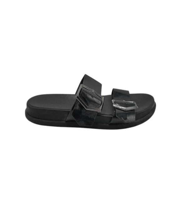 Saboti dama Tamaris 39, imitatie de piele, negru - imagine 1