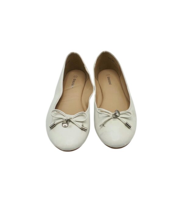Balerini dama Graceland 40, imitatie de piele, alb - imagine 3