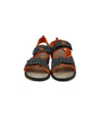 Sandale copii Vty 31, imitatie de piele, negru portocaliu - imagine 3