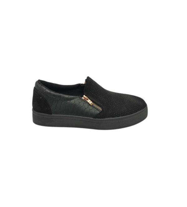Espadrile dama 39, imitatie de piele, material textil, negru - imagine 1