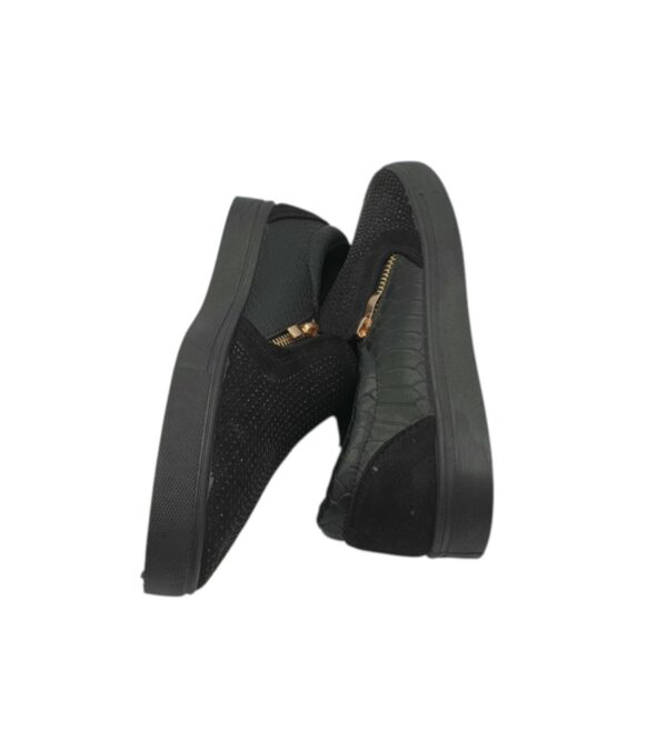 Espadrile dama 39, imitatie de piele, material textil, negru - imagine 4