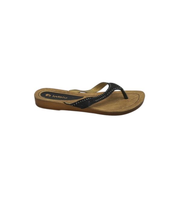 Saboti dama Inblu 39, imitatie de piele, negru - imagine 1