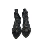 Sandale dama 39, material textil, negru - imagine 5