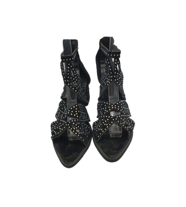 Sandale dama 39, material textil, negru - imagine 5