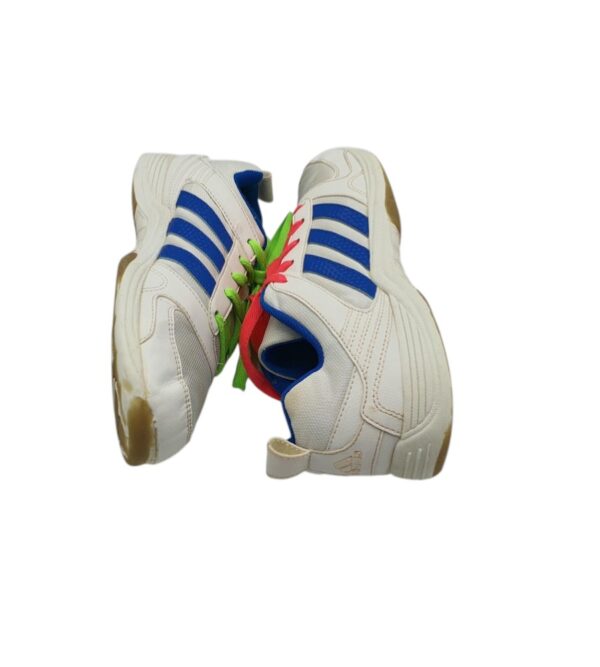 Adidasi dama Adidas 38, imitatie de piele, material textil, alb albastru - imagine 4