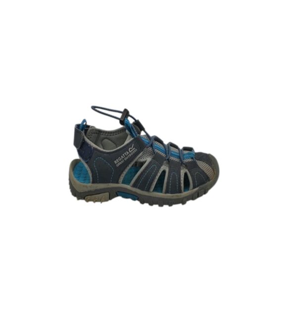 Sandale copii Regatta 29, imitatie de piele, material textil, gri - imagine 1