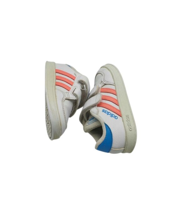 Adidasi copii Adidas 22, imitatie de piele, alb - imagine 4