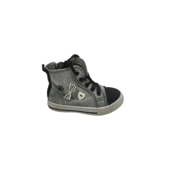Tenisi copii Walkx 24, material textil, gri negru - imagine 1