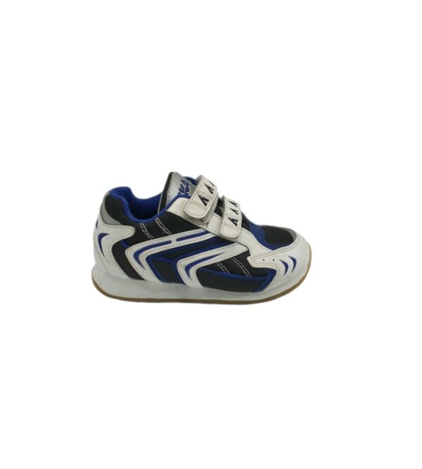 Adidasi copii Lico 28, material textil, imitatie de piele, alb albastru - imagine 1