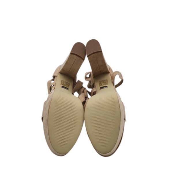 Sandale dama My♥U 37, material textil, nude - imagine 4