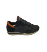 Adidasi barbati Philippe Model 42, piele intoarsa, material textil, negru