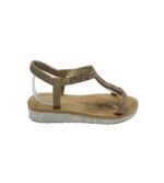 Sandale dama 41, imitatie de piele, bej