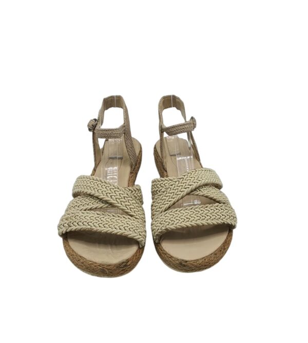 Sandale dama Woow 39, material textil , bej - imagine 3