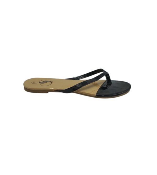Saboti dama  39, imitatie de piele, negru - imagine 1