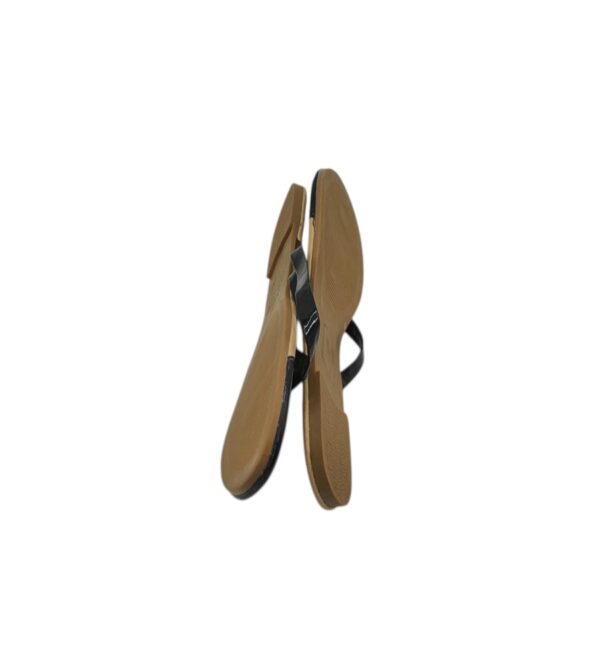 Saboti dama  39, imitatie de piele, negru - imagine 4