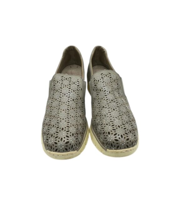Pantofi dama Rieker 39, imitatie de piele, gri - imagine 3