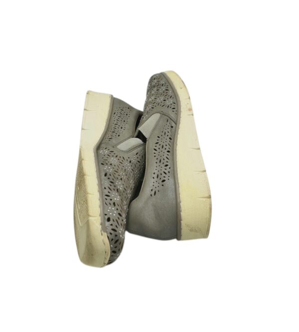 Pantofi dama Rieker 39, imitatie de piele, gri - imagine 4