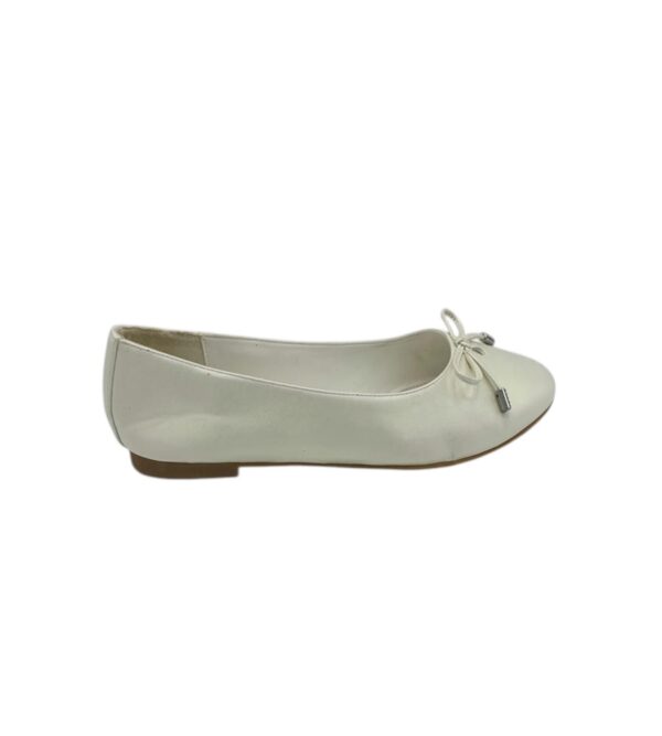 Balerini dama 41, imitatie de piele, alb - imagine 1