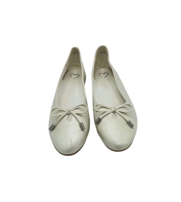 Balerini dama 41, imitatie de piele, alb - imagine 3