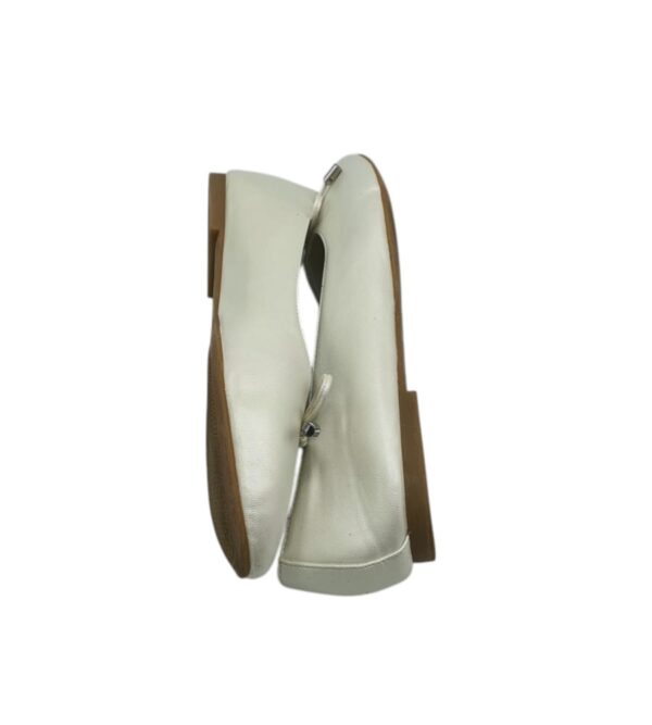 Balerini dama 41, imitatie de piele, alb - imagine 4