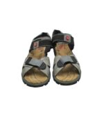 Sandale barbati Rieker 40, imitatie de piele, gri - imagine 3