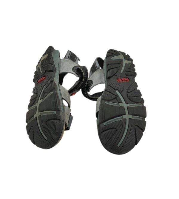 Sandale barbati Rieker 40, imitatie de piele, gri - imagine 5