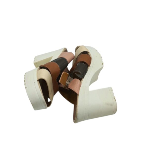 Saboti dama 37, imitatie de piele, multicolor - imagine 4