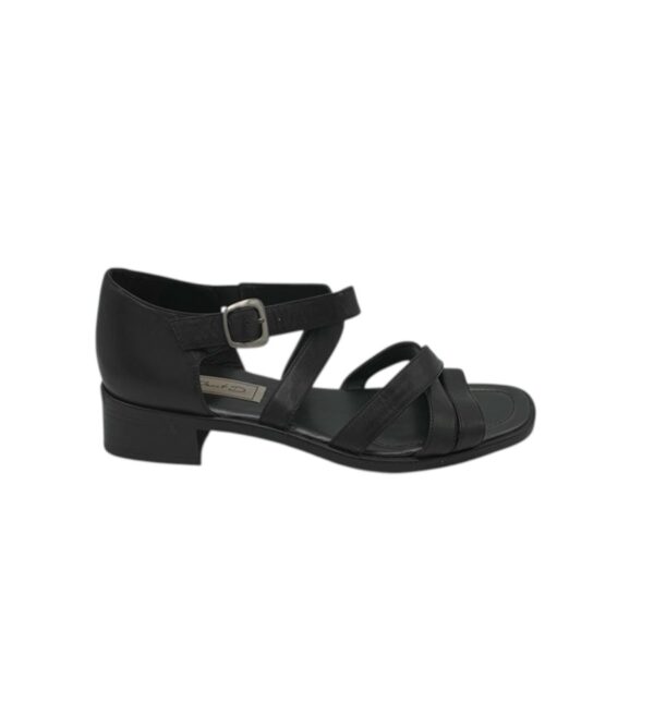Sandale dama Janet D 42, piele, negru - imagine 1