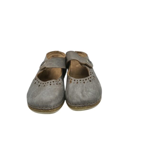 Saboti dama Easy Street 38, imitatie de piele, gri - imagine 3
