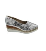 Mocasini dama 40, imitatie de piele, gri