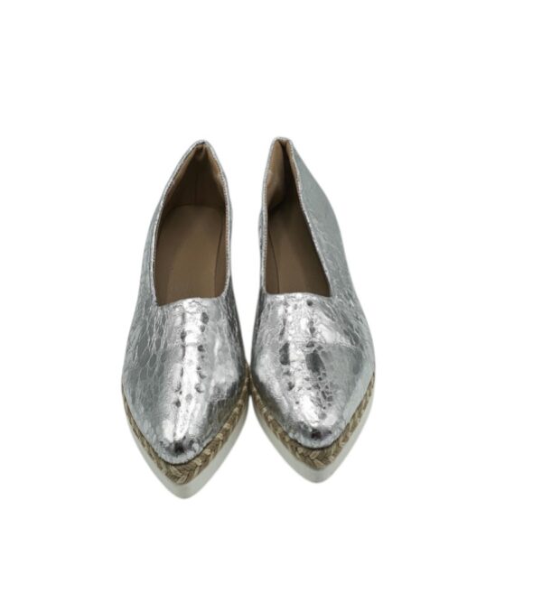 Mocasini dama 40, imitatie de piele, gri - imagine 2